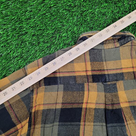 Red-Head Flannel Button Shirt Large 23x28 Shadow Plaid - Picture 4 of 14